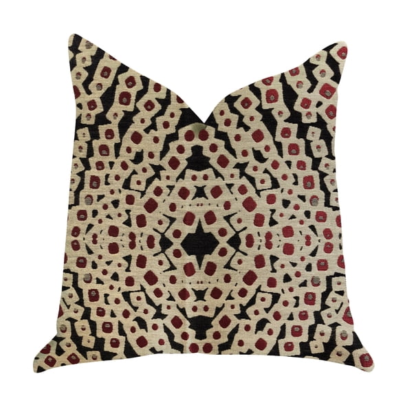 Plutus Luxury Throw Pillow (Red Mixed Variety 1)