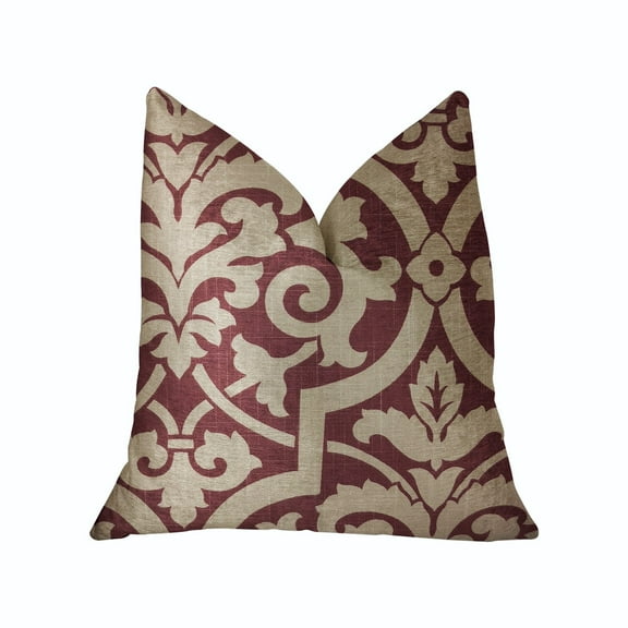 Plutus Luxury Throw Pillow (Red Mixed Variety 1)