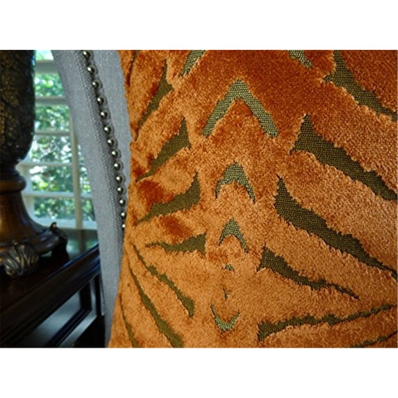 Plutus Magnetism Handmade Throw Pillow-Color:Orange,Size:16" x 16"