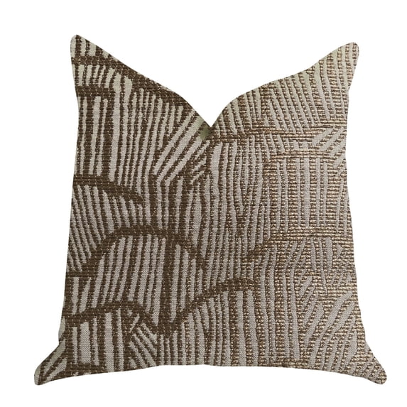 Plutus Metallic Bronze Luxury Throw Pillow 12"L x25"W
