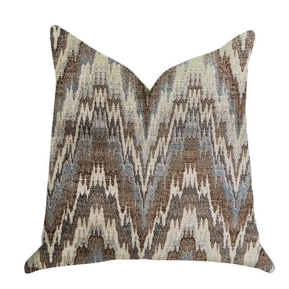 Plutus Mid Night Oblique Ridge Wave Luxury Throw Pillow - 22 x 22 in.