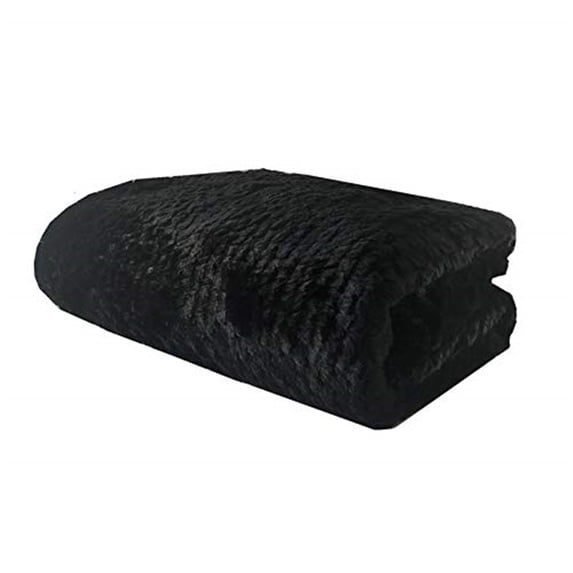 Plutus Black Mink Faux Fur Luxury Throw 90"W x 60"L