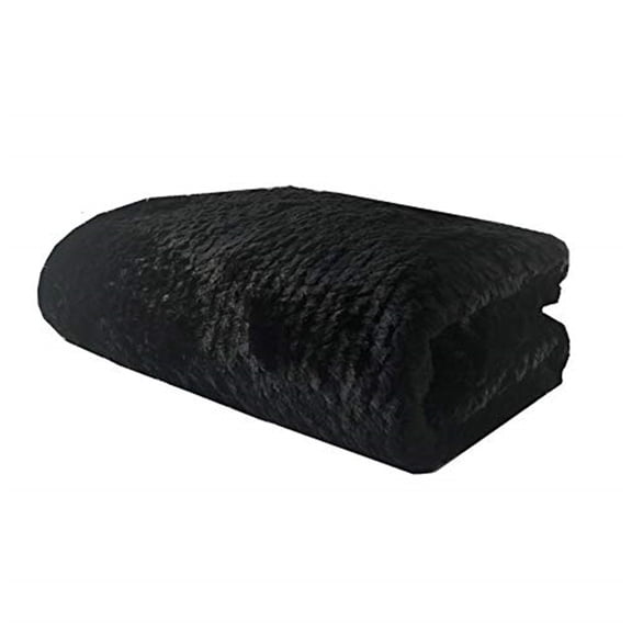 Plutus Mink Faux Fur Luxury Throw - Black - 60 x 96 in.