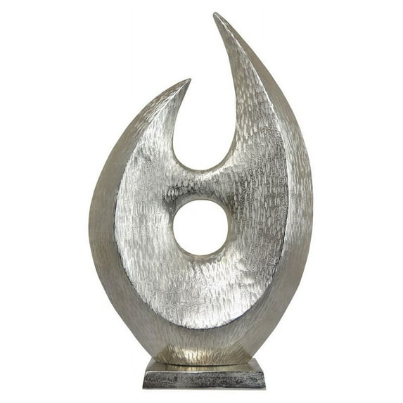 Plutus Modern Metal Sculpture in Silver