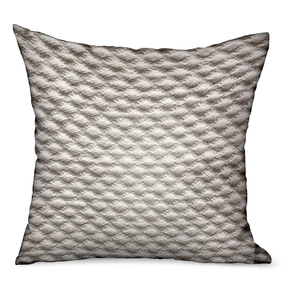 Plutus Brands Monroe Bisque Brown Dobby Luxury Outdoor/Indoor Throw Pillow