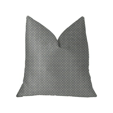 Plutus Mosaic Gray and Beige and Gold Luxury Throw Pillow - Double sided 16" x 16"