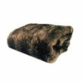 thumbnail image 1 of Plutus 60" x 84" Mountain Coyote Handmade Luxury Throw in Light and Dark Brown, 1 of 4