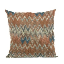 Plutus Brands Multi-Color Wave Chevron Luxury Throw Pillow-Size:22" x 22"