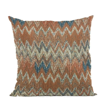 Plutus Brands Multi-Color Wave Chevron Luxury Throw Pillow-Size:22" x 22"