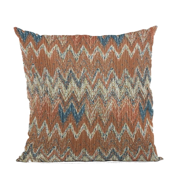 Plutus Brands Multi-Color Wave Chevron Luxury Throw Pillow-Size:26" x 26"