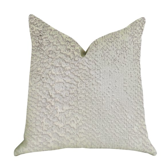 Plutus Mystical Iceberg Pillow in White and Silver Tones 22"L x22"W