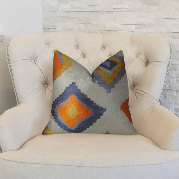 Plutus Native Trail Cayenne Handmade Throw Pillow, (20" x 36" King)