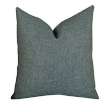 Plutus PB11387-2222-DP Textured Blend Handmade Throw Pillow, Blue - 22 x 22 in.