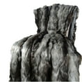 thumbnail image 1 of Plutus PB16419-8090-TC 80x 90 in. Full Size Brandy Faux Fox Throw - Gray, Charcoal & Black, 1 of 2