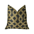thumbnail image 1 of Plutus PBRAZ264-1220-DP Golden Maze Black & Gold Handmade Luxury Pillow, 12 x 20 in., 1 of 3