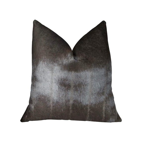 Plutus PBRAZ475-2424-DP Silky Brown Mik Dark Brown Handmade Luxury Pillow, 24 x 24 in.
