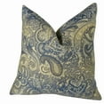 thumbnail image 1 of Plutus Paciotti Handmade Throw Pillow - Navy - Blue & Taupe, 1 of 4