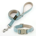 thumbnail image 1 of Plutus Pet Cotton Hemp Dog Collar and Leash Set, Adjustable Collar for Small, Medium, and Large Dogs, Heavy Duty and Soft on Skin, Light Blue, S, 1 of 7