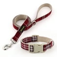 thumbnail image 1 of Plutus Pet Cotton Hemp Dog Collar and Leash Set, Adjustable Collar for Small, Medium, and Large Dogs, Heavy Duty and Soft on Skin, Red, L, 1 of 7