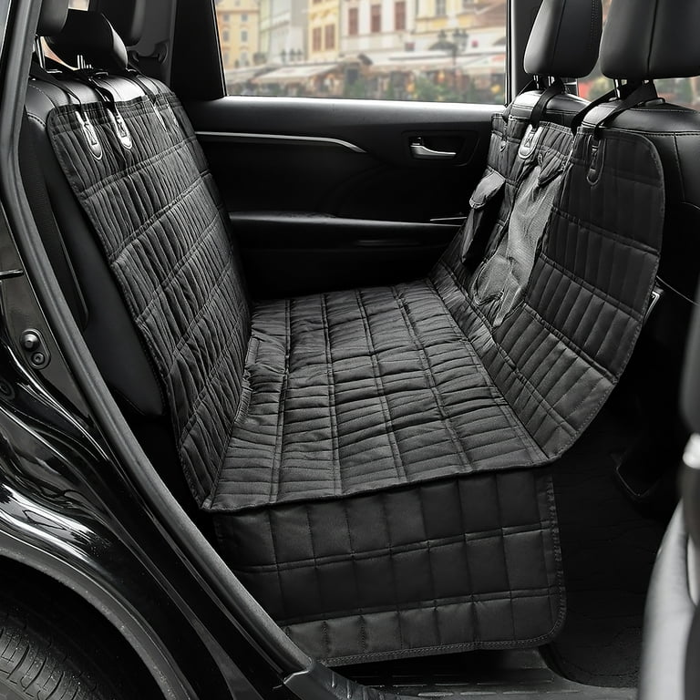 Plutus Pet Dog Car Seat Cover for Back Seat with Side Flaps and