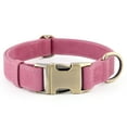 thumbnail image 1 of Plutus Pet Genuine Leather Dog Collar – Adjustable Pet Collar with Quick Release Metal Buckle, Soft Real Leather for Small Medium Large Dogs, Heavy Duty & Skin-Friendly (Pink, L), 1 of 10
