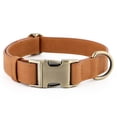 thumbnail image 1 of Plutus Pet Genuine Leather Dog Collar – Adjustable Pet Collar with Quick Release Metal Buckle, Soft Real Leather for Small Medium Large Dogs, Heavy Duty & Skin-Friendly (Light Brown, S), 1 of 10