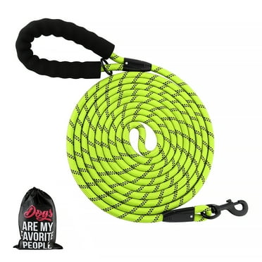 Plutus Pet Long Rope Dog Leash, Heavy Duty, Reflective, With Comfortable Padded Handle, 15FT 20FT 30FT Dog Training Leash for Small Medium Large Dogs (15FT, Green)