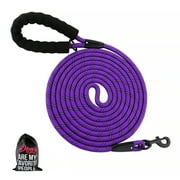 Plutus Pet Long Rope Dog Leash, Heavy Duty, Reflective, With Comfortable Padded Handle, 15FT 20FT 30FT Dog Training Leash for Small Medium Large Dogs (15FT, Violet)