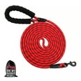 thumbnail image 1 of Plutus Pet Long Rope Dog Leash, Heavy Duty, Reflective, With Comfortable Padded Handle, 15FT 20FT 30FT Dog Training Leash for Small Medium Large Dogs (66FT, Red), 1 of 7