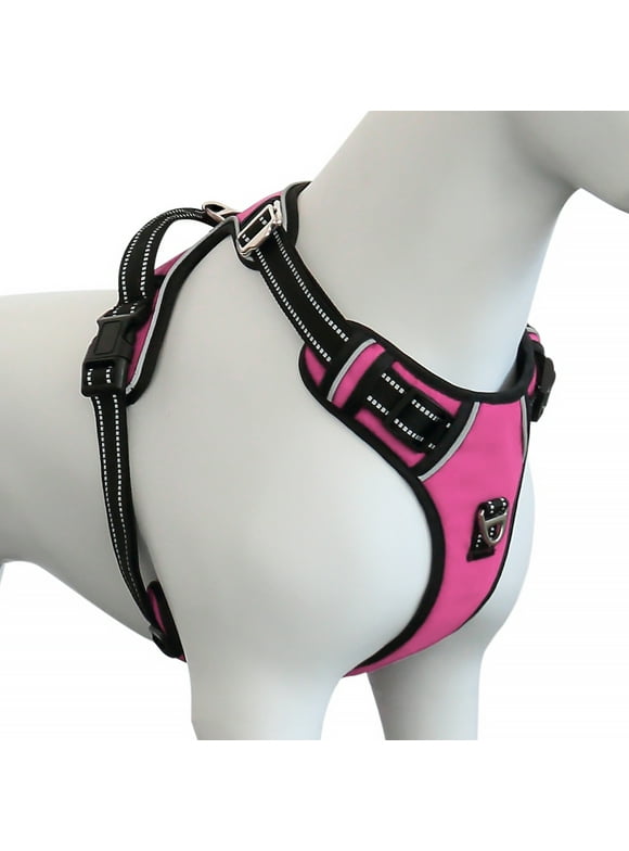 Plutus Pet No Pull Dog Harness, Release at Neck, Adjustable Reflective Dog Vest Harness, Soft Padded with Easy Control Handle, for Small Medium Large Dogs