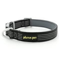 thumbnail image 1 of Plutus Pet Reflective Dog Collar with Aviation Aluminum Buckle, Neoprene Padded for comfort, Lightweight, Heavy Duty Nylon Collar for Puppy Small Medium Large Dogs (Black, M), 1 of 10