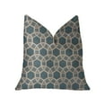 thumbnail image 1 of Plutus Pineapple Slice Blue and Beige Luxury Throw Pillow 20"L x36"W, 1 of 3