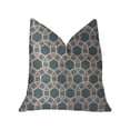 thumbnail image 1 of Plutus Pineapple Slice Blue and Beige Luxury Throw Pillow - Double sided 20" x 20", 1 of 3