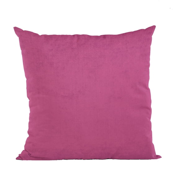 Plutus Pink Solid Shiny Velvet Luxury Throw Pillow - Double sided 22" x 22"