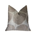 thumbnail image 1 of Plutus Pleasant Leaves Gray Luxury Throw Pillow, 1 of 3