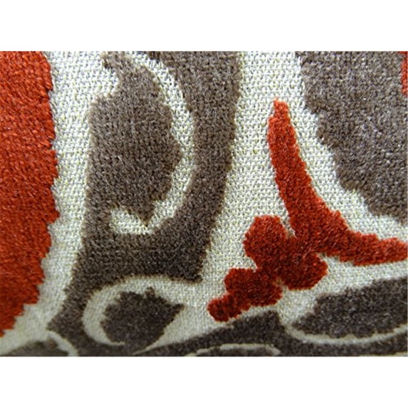 Plutus Pomegranate Handmade Throw Pillow-Color:Red/Brown,Size:20" x 20"