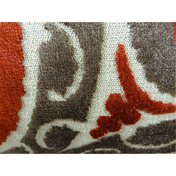 Plutus Pomegranate Handmade Throw Pillow - Red & Brown - King Size