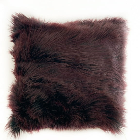Plutus Brands Purple Plutus Fancy Plush Animal Faux Fur Luxury Throw Pillow 26 in x 26in, Double Sided 26" x 26"