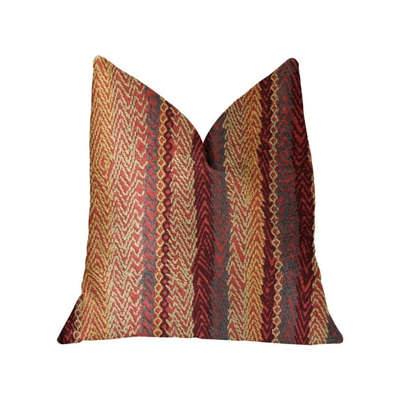 Plutus Red Cosmo Multicolor Luxury Throw Pillow (pack Of 1)