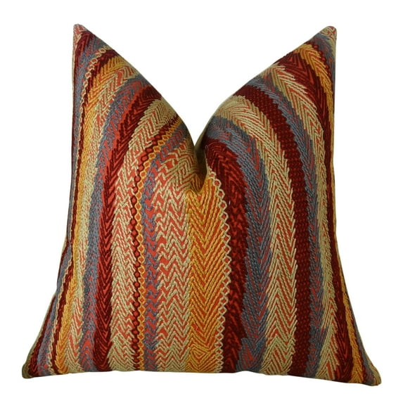 Plutus Red Earth Handmade Throw Pillow-Color:Multi,Size:16" x 16"