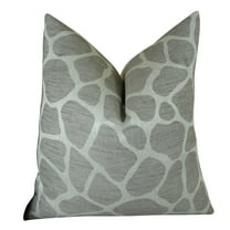 Plutus Rocky Way Handmade Throw Pillow - Gray & White - 12 x 20 in.