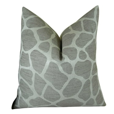 Plutus Rocky Way Handmade Throw Pillow - Gray & White - 12 x 20 in.
