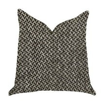 Plutus Salt and Pepper Luxury Throw Pillow in Grey and Black Tones
