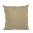 thumbnail image 1 of Plutus Sand Solid Shiny Velvet Luxury Throw Pillow - Double sided 22" x 22", 1 of 2