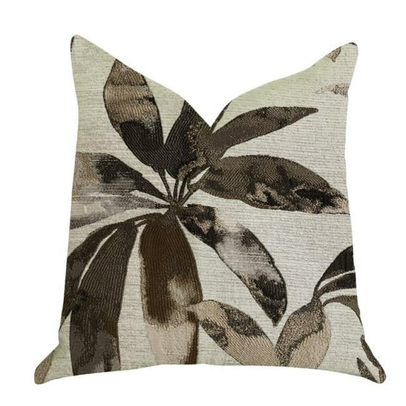 Plutus Santorini Cove Beige & Brown Tones Luxury Throw Pillow - 20 x 20 in.