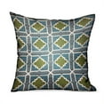 thumbnail image 1 of Plutus Shamrock Gem Blue, Green Geometric Luxury Outdoor/Indoor Throw Pillow Double sided 24" x 24", 1 of 2