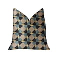 thumbnail image 1 of Plutus Shape Reflections Blue and Beige Luxury Throw Pillow, 1 of 2