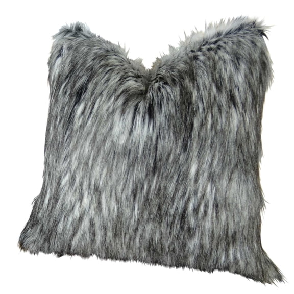 Plutus Siberian Faux Husky Handmade Throw Pillow, Double Sided