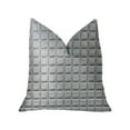 thumbnail image 1 of Plutus 20" x 36" Silverton Artificial Leather Luxury Throw Pillow in Silver, 1 of 3