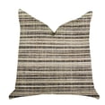 thumbnail image 1 of Plutus Skyway Lines Brown-Beige Multi Tones Throw Pillow 20"L x26"W, 1 of 3